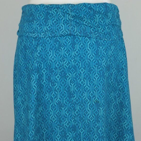 Eddie Bauer Women's Small Blue Yoga Wast Pull On A-Line Knit Skirt - Picture 4 of 7